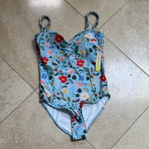 Summersalt Floral One Piece - Blue and Red